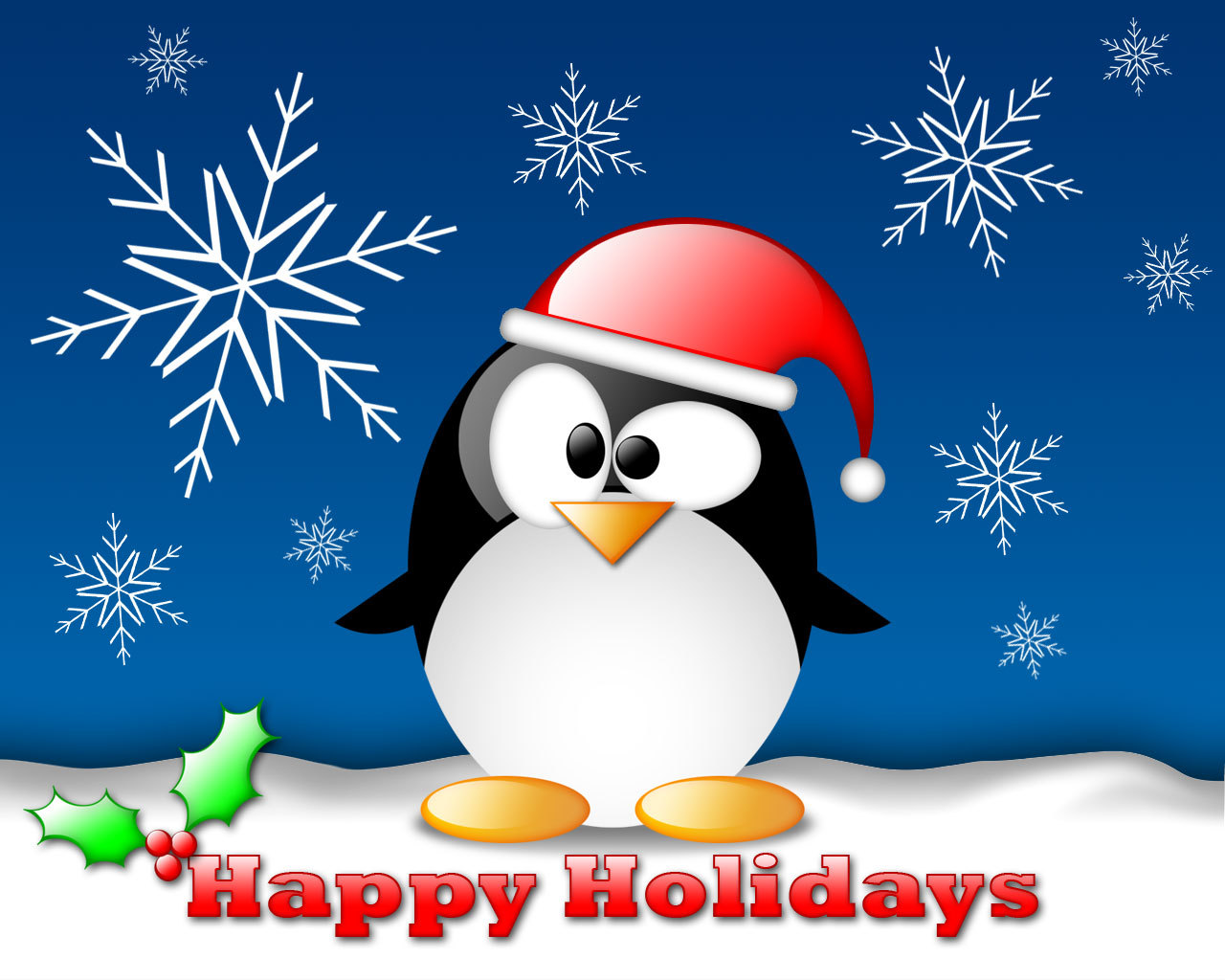 Desktop wallpaper // wallpaper search · happy holidays penguin